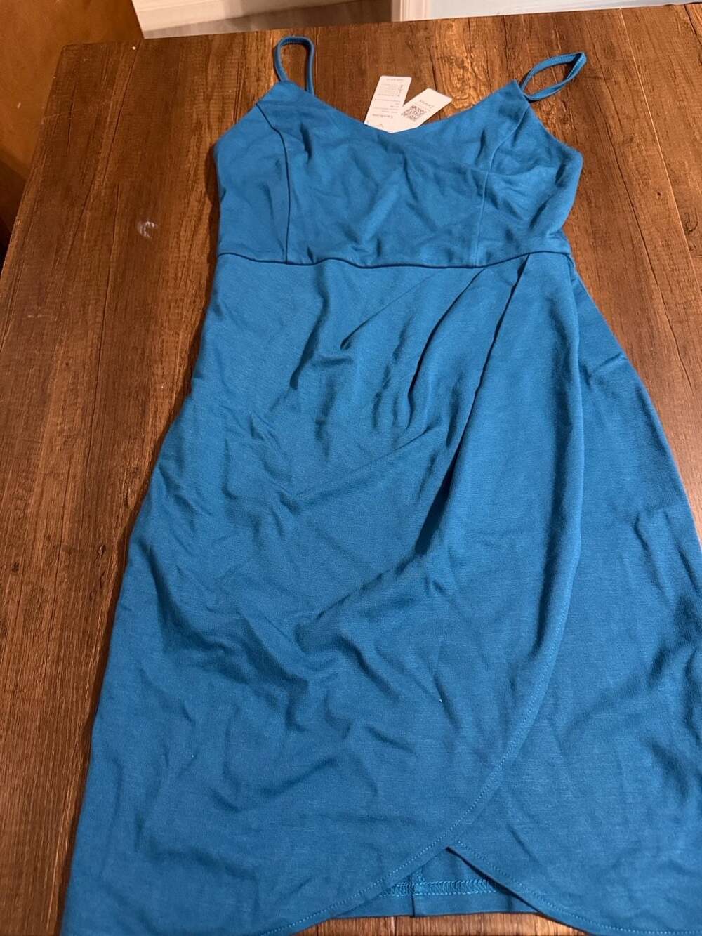 Zalalus Spaghetti Strap Bodycon Dress Blue